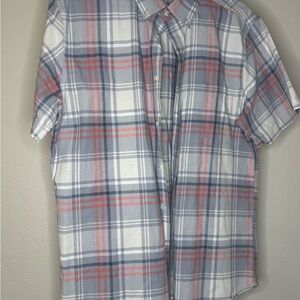 Merona Casual Plaid Button Down Shirt - Blue, Red, White